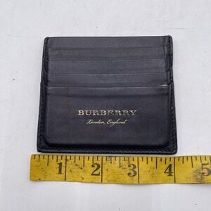 Burberry‎ Card Holder Wallet MENS Brown Leather 100% Authentic VGC SEE PICS